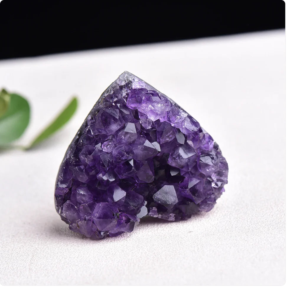 F.L.O.W. © Natural Heart-Shaped Uruguay Amethyst Cluster