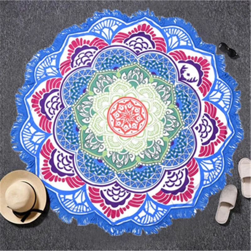 F.L.O.W. © Lotus Printed Beach Towel