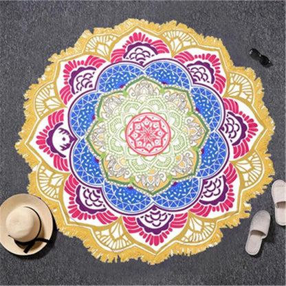 F.L.O.W. © Lotus Printed Beach Towel