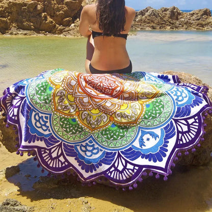 F.L.O.W. © Lotus Printed Beach Towel