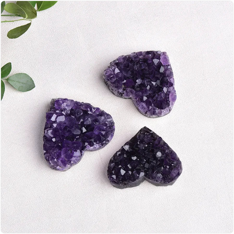 F.L.O.W. © Natural Heart-Shaped Uruguay Amethyst Cluster