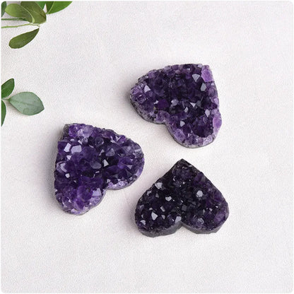 F.L.O.W. © Natural Heart-Shaped Uruguay Amethyst Cluster