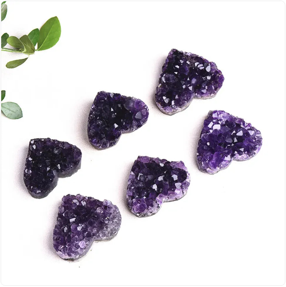 F.L.O.W. © Natural Heart-Shaped Uruguay Amethyst Cluster