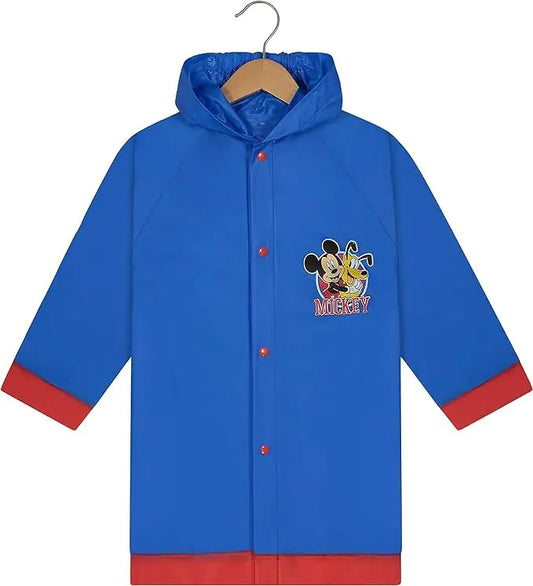 Disney Mickey Mouse Boys Waterproof Outwear Hooded Rain Slicker - 2 Styles - Ages 2 to 8 years (Age 2-3 Years Mickey and Pluto)