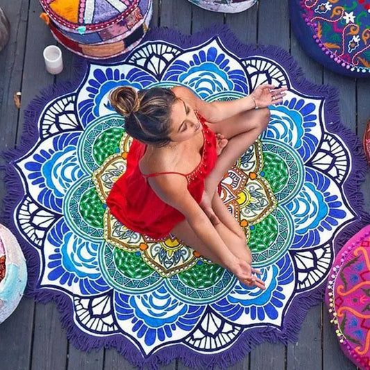 F.L.O.W. © Lotus Printed Beach Towel